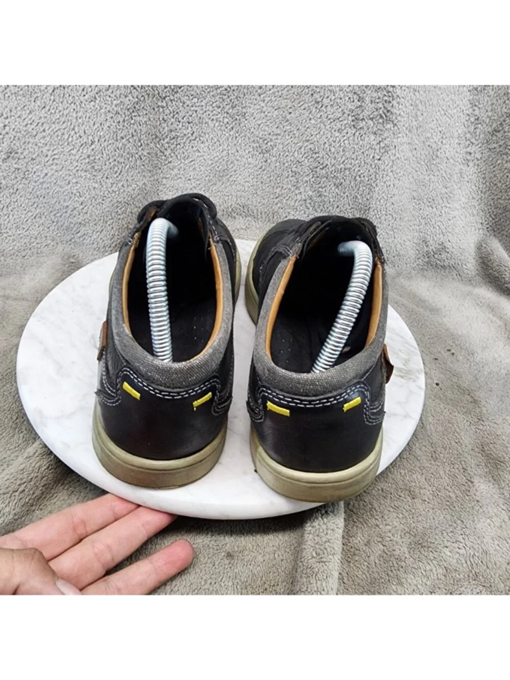 Keen Shoes Mens Size 8 Glenhaven Black Leather Lace Up Sneaker *Read*